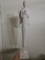 Holzengel Dekofigur weiss stehend Grösse 40cm guter Zustand 