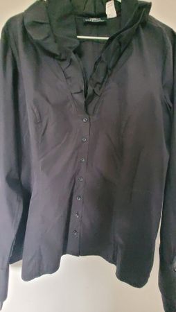 Elegante Damen Bluse, schwarz, Grösse 46 Top Zustand