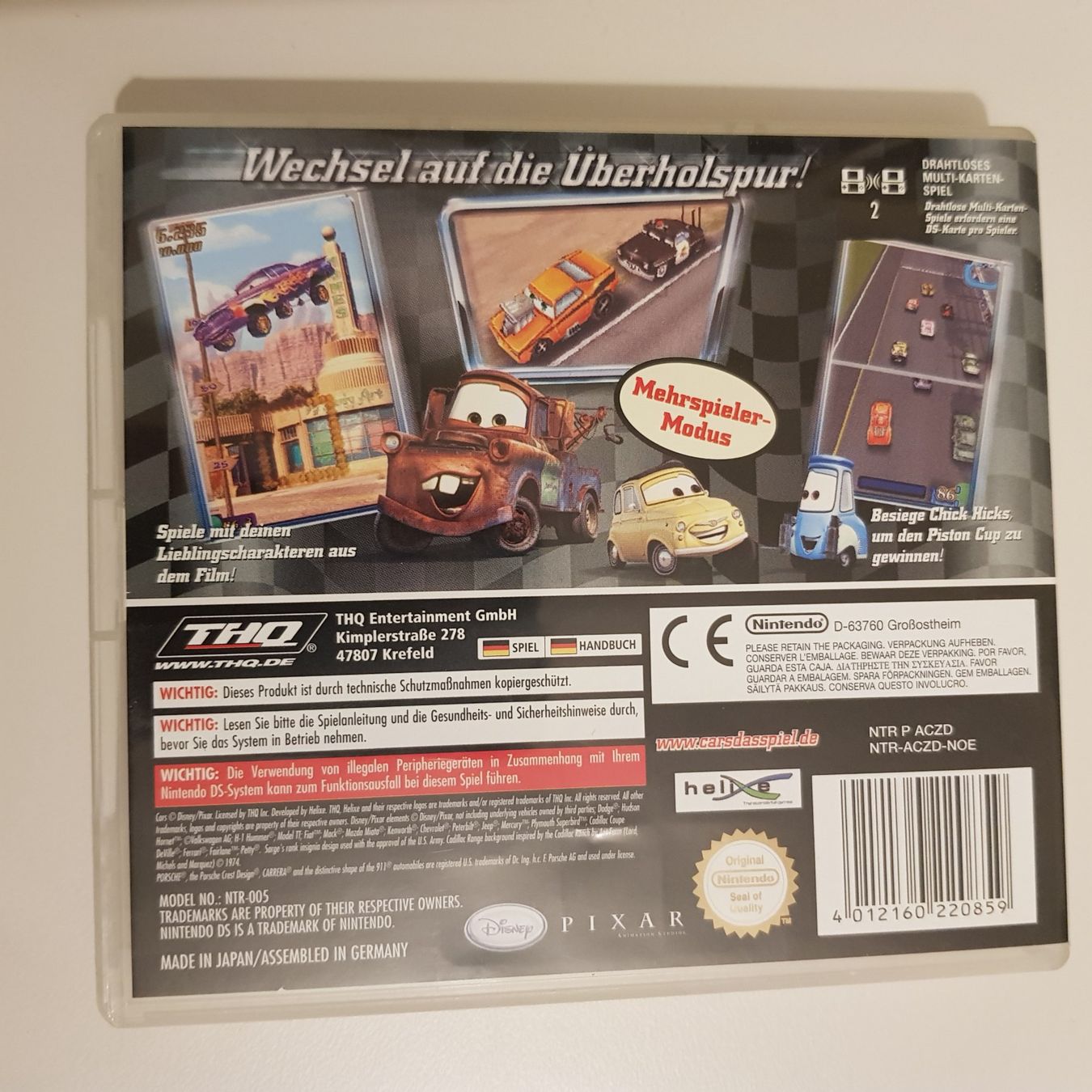 Nintendo Giochi: Cars /DS – Usato da Münchenstein venduto da 2DGames 1