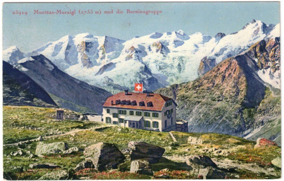 Cartoline postali: St. Moritz - Standseilbahn Muottas Muragl Bergstation – Usato da Binningen venduto da Mountainrider