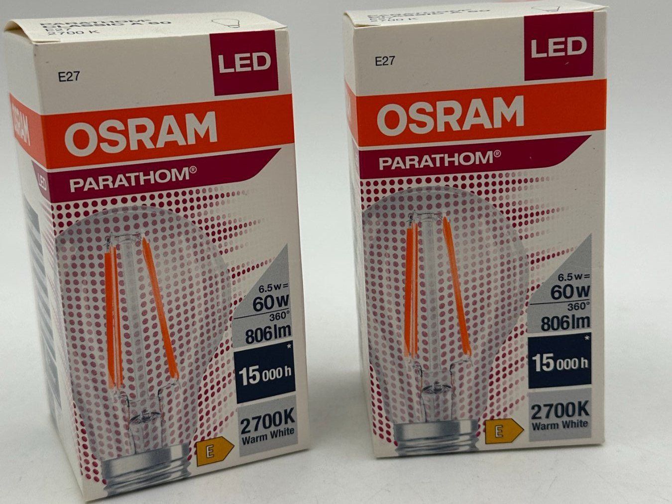 Osram Lampade: 2x OSRAM PARATHOM LED E27 Filament 6.5W 806lm Neu – Usato da Luzern venduto da Lager6640