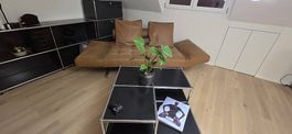 Sofa 2 plätzig Alcantara braun