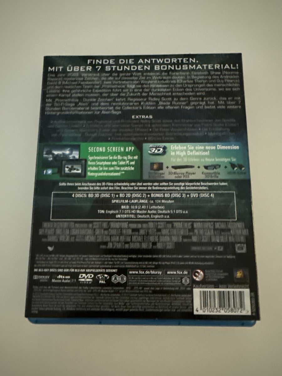 Tutti i DVDs: Prometheus - Dunkle Zeichen (4-Disc Collector's Edition) – Usato da Hittnau venduto da PeterS75 1