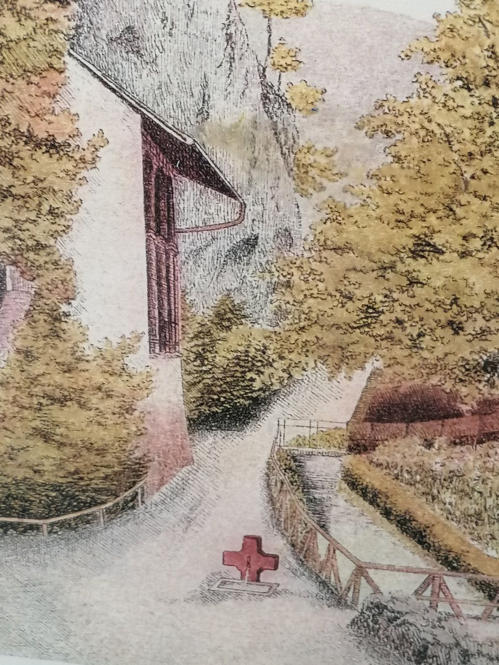 Foto & Immagini: Solothurn Eremitage Aquarell, gerahmt, schöne Herbstfarben – Usato da Rovio venduto da maxmac 4