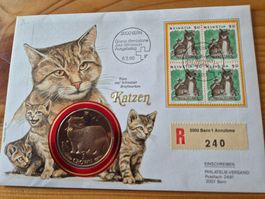 CH-Münzbrief Katzen Zustand gemäss Bilder