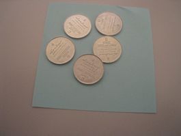 Drogerie Locher  Schlieren    5 Stück   Antik  Jetons  (100)