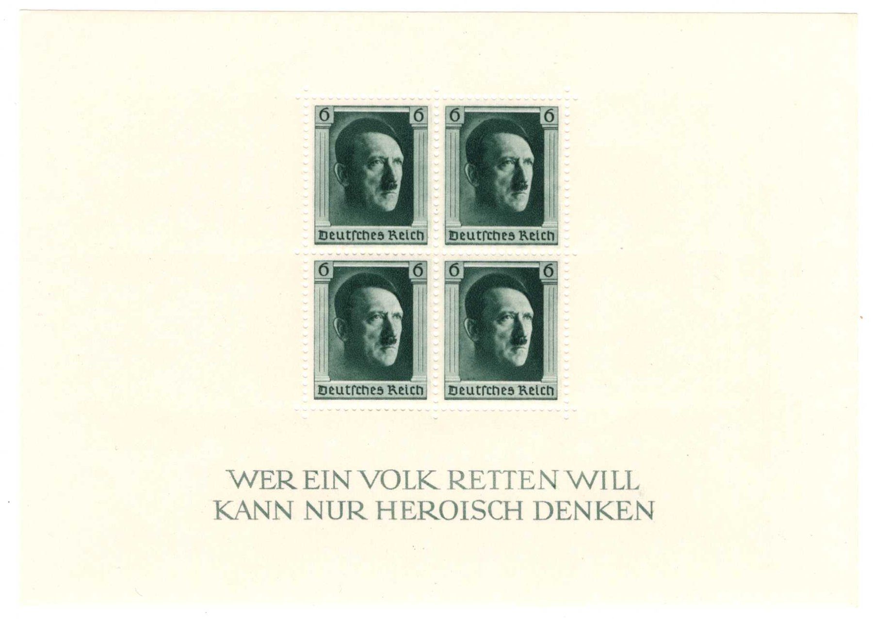 Tutti i francobolli: Deutsches Reich Block 7 postfrisch – Nuovo (secondo la descrizione) da Heerbrugg venduto da Swissphila