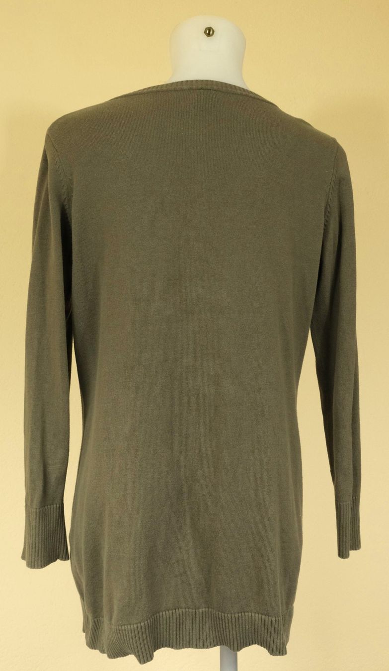 Giacche: Lange Strickjacke olive aus Baumwolle – Usato da Zürich venduto da Melody2000 2