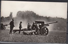 Militärkarte 10,5 Cm.Schwere MotorkanoneIn Feuerstelle