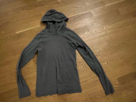 American Apparel Hoodie Kleid Longshirt Grau Gr S/M