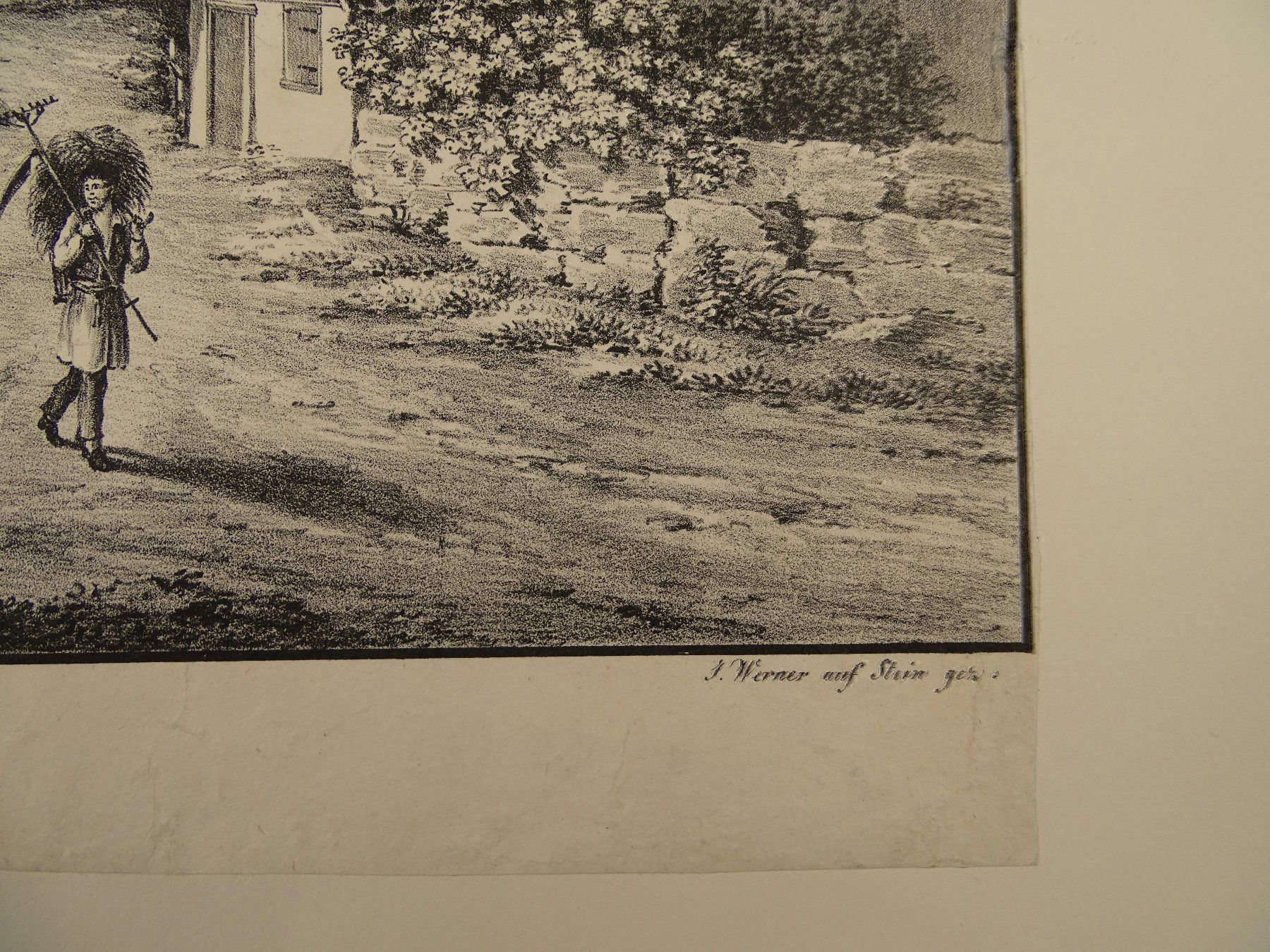 Stiche: BERNEGG ST. GALLEN, LITHOGRAPHIE UM 1850 – Gebraucht aus Grüningen von Kartensammler 3