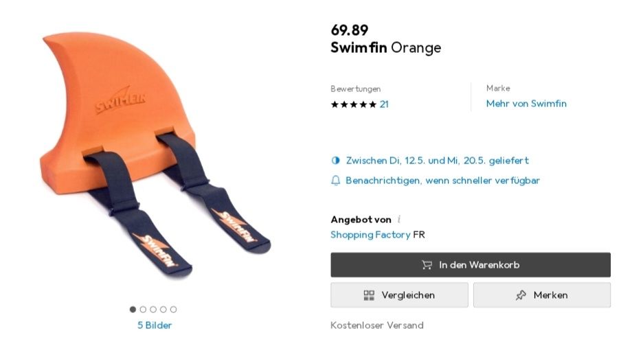 Giubbotti di salvataggio: Swimfin Schwimmhilfe – Nuovo (secondo la descrizione) da Zürich venduto da Kris8050 6