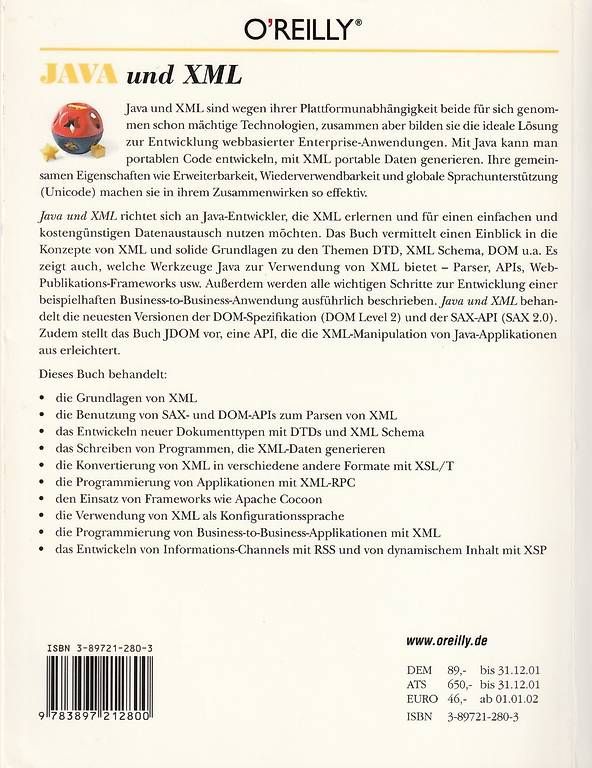 Libri: 3 Java-Oldies zu verschenken  J2EE / Servlets / XML – Usato da Brunnen venduto da eli_9mtk 1