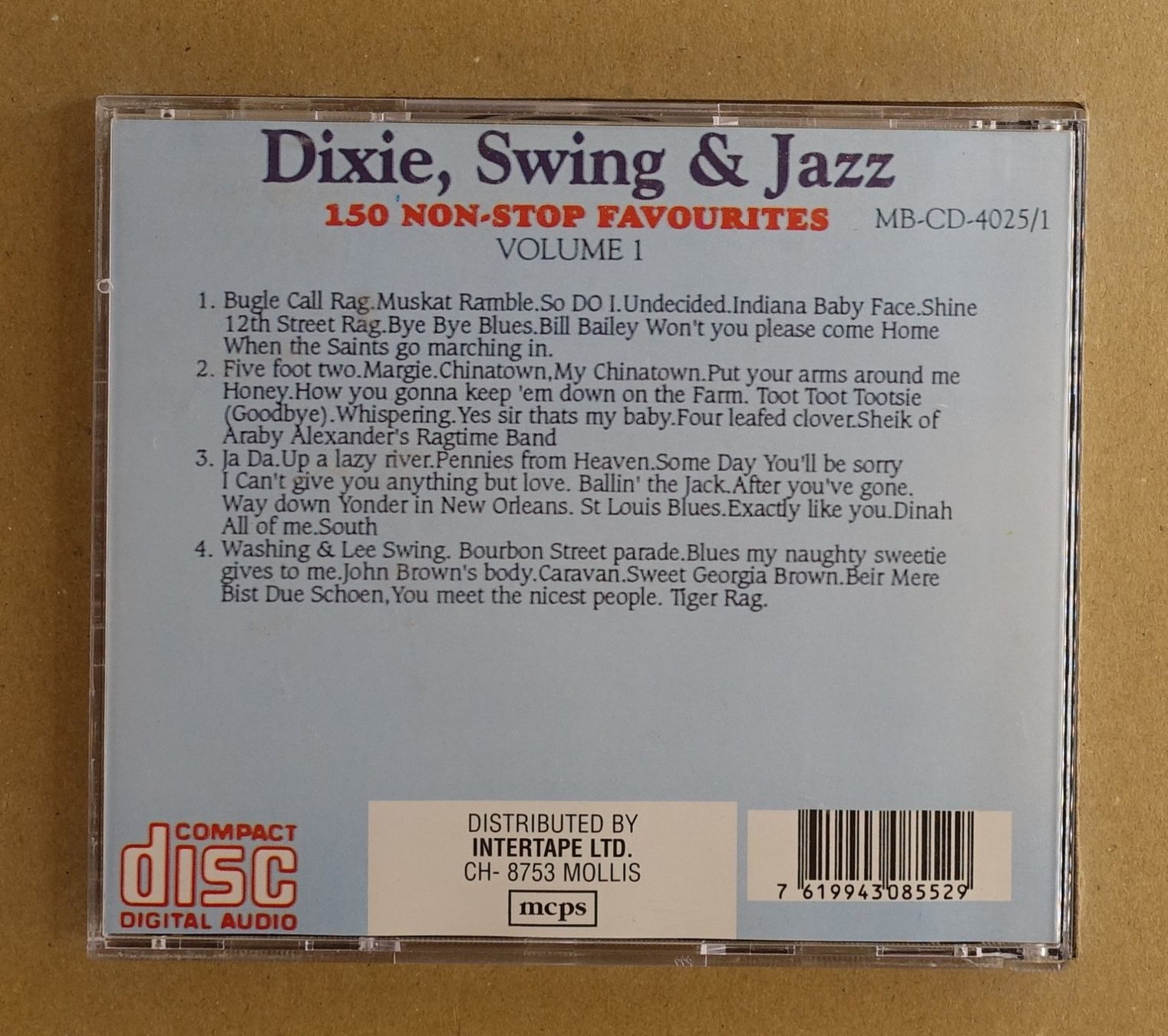 CD: Dixie Swing & Jazz - Vol. 1 - T3 – Usato da Sessa venduto da discoverymedia 1