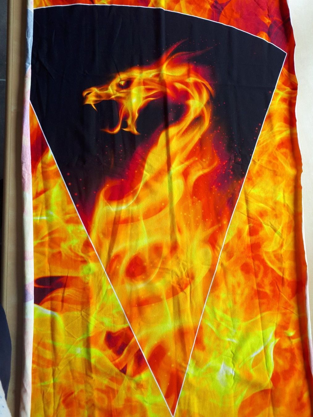 Tessuti: Jersey Panel Schultüte Feuerdrache 55x150cm – Nuovo e nell'imballaggio originale da Steg im Tösstal venduto da J.Kreisl 2