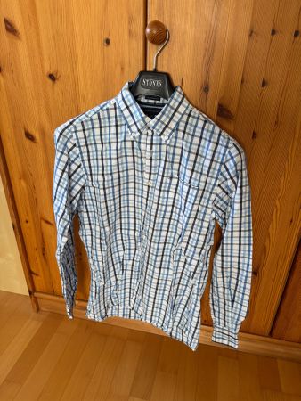 Herren Hemd Tommy Hilfiger kariert blau weiss