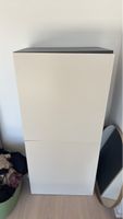 Tall Cabinet White with Dark Top Like New Condition