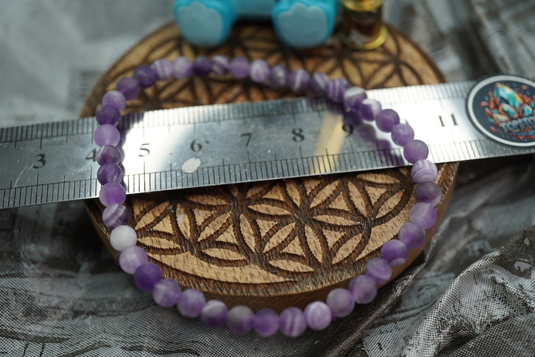 Mineralien & Heilsteine: Amethyst   Matt  Kugel  Armband mit Gummizug – Neu und originalverpackt aus Eschenbach SG von topstone 3