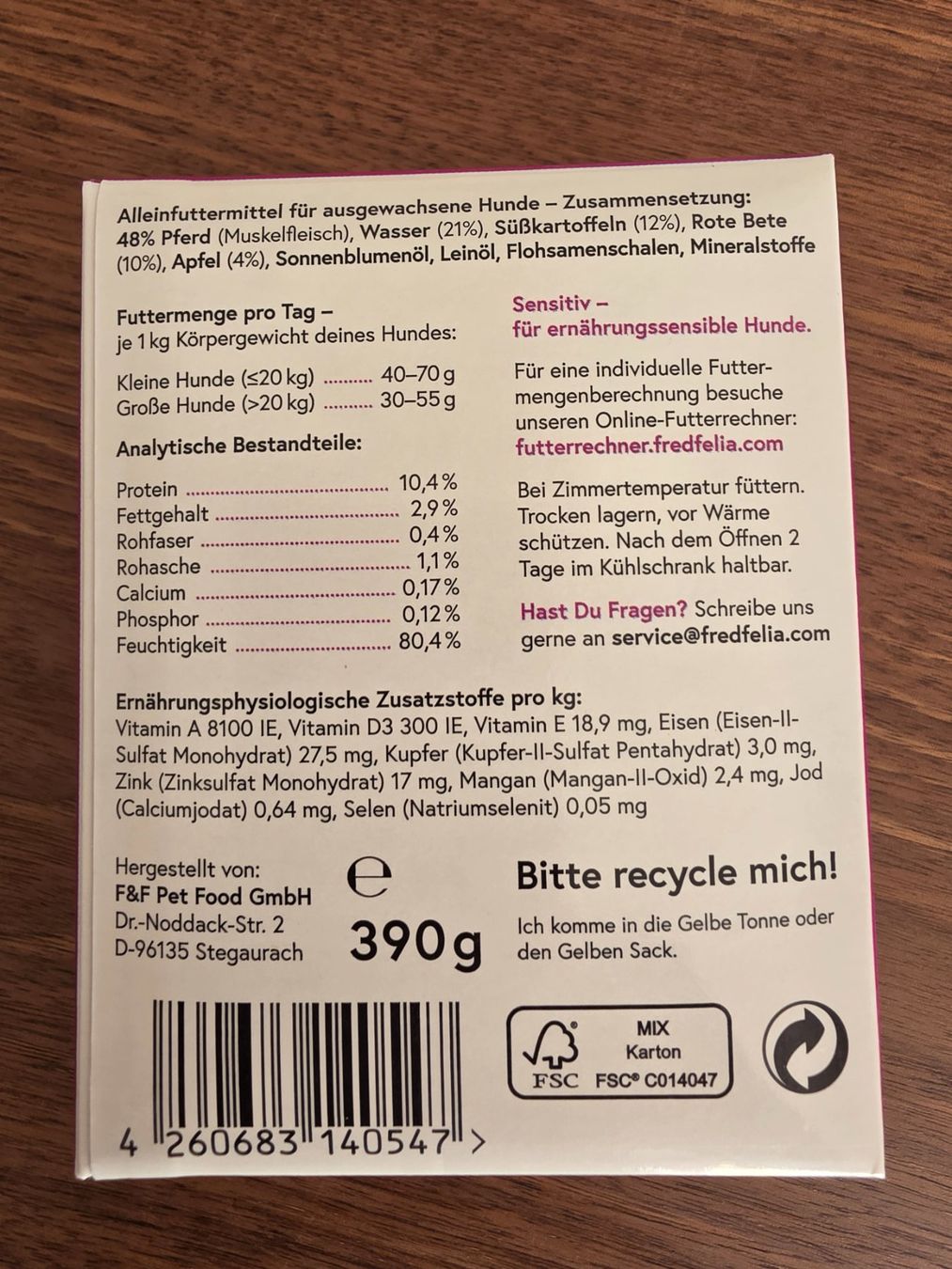 Futter: Hundefutter – Neu und originalverpackt aus Müstair von Bully600 1