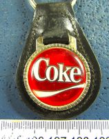 COKE COCA-COLA AUTO SCHLÜSSELANHÄNGER ECHT LEDER