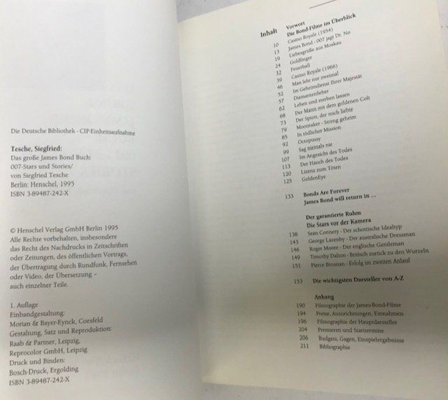 Libri: das grosse James Bond Buch – Usato da Zürich venduto da gigimai67 2