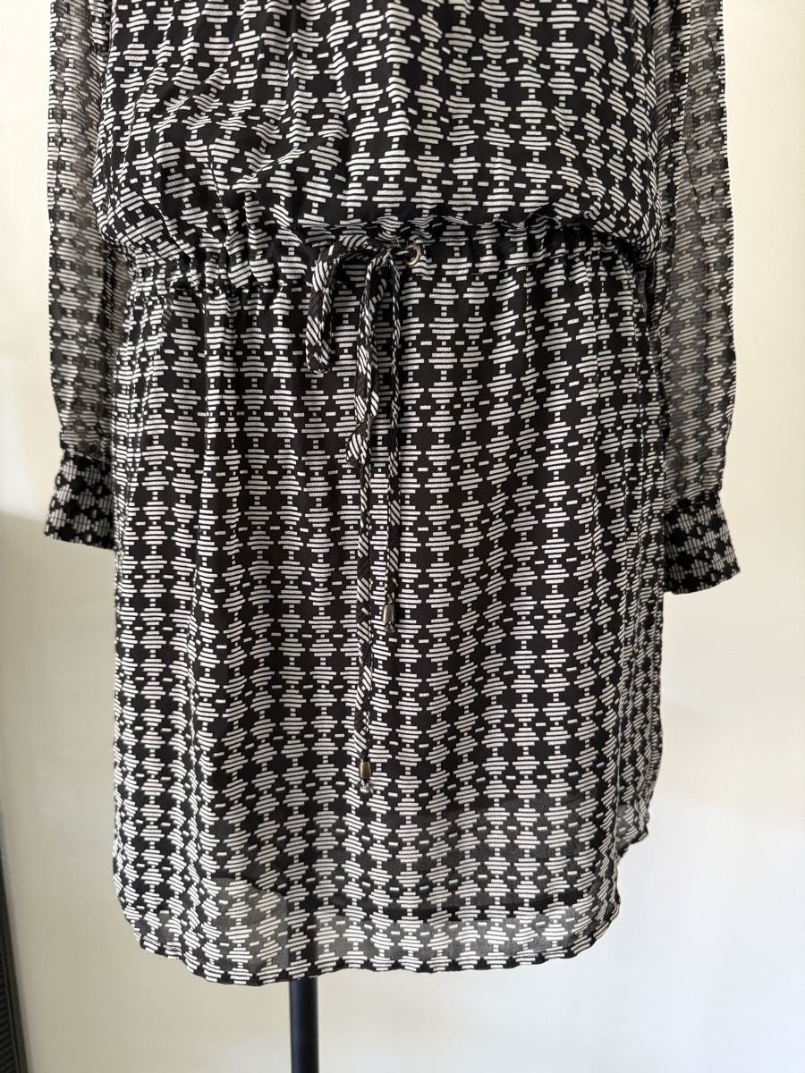 Maddison Kleider: Maddison Kleid Gr.36 Schwarz Weiss Boho Langarm – Gebraucht aus Lugano von rebecca.wardrobe 2