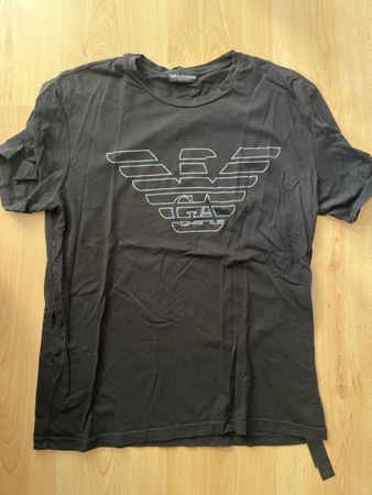 Emporio Armani T-Shirt schwarz mit Logoprint gebraucht