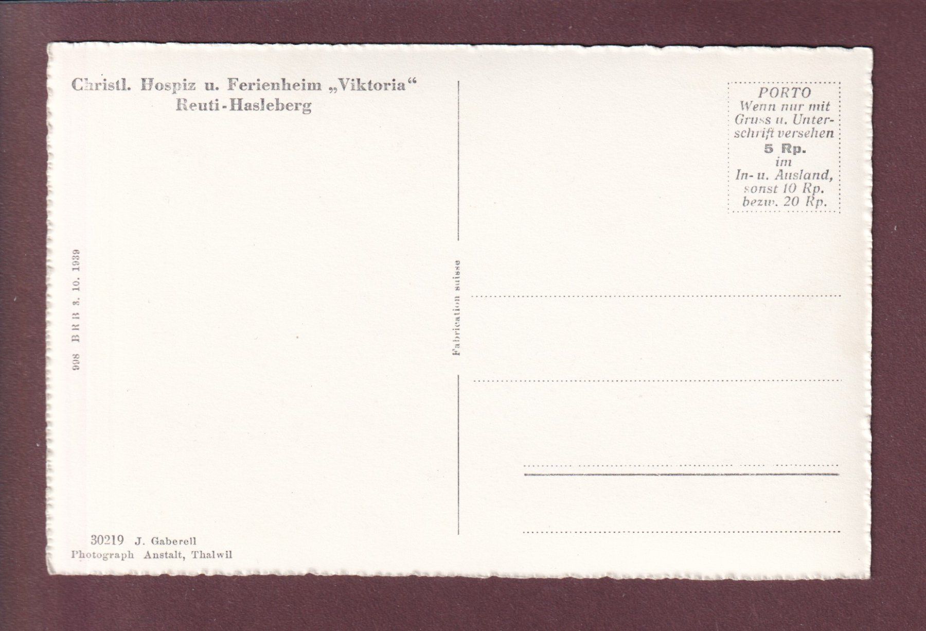 Cartoline postali: HASLEBERG - Kornfeld – Usato da Pully venduto da nicecards 1