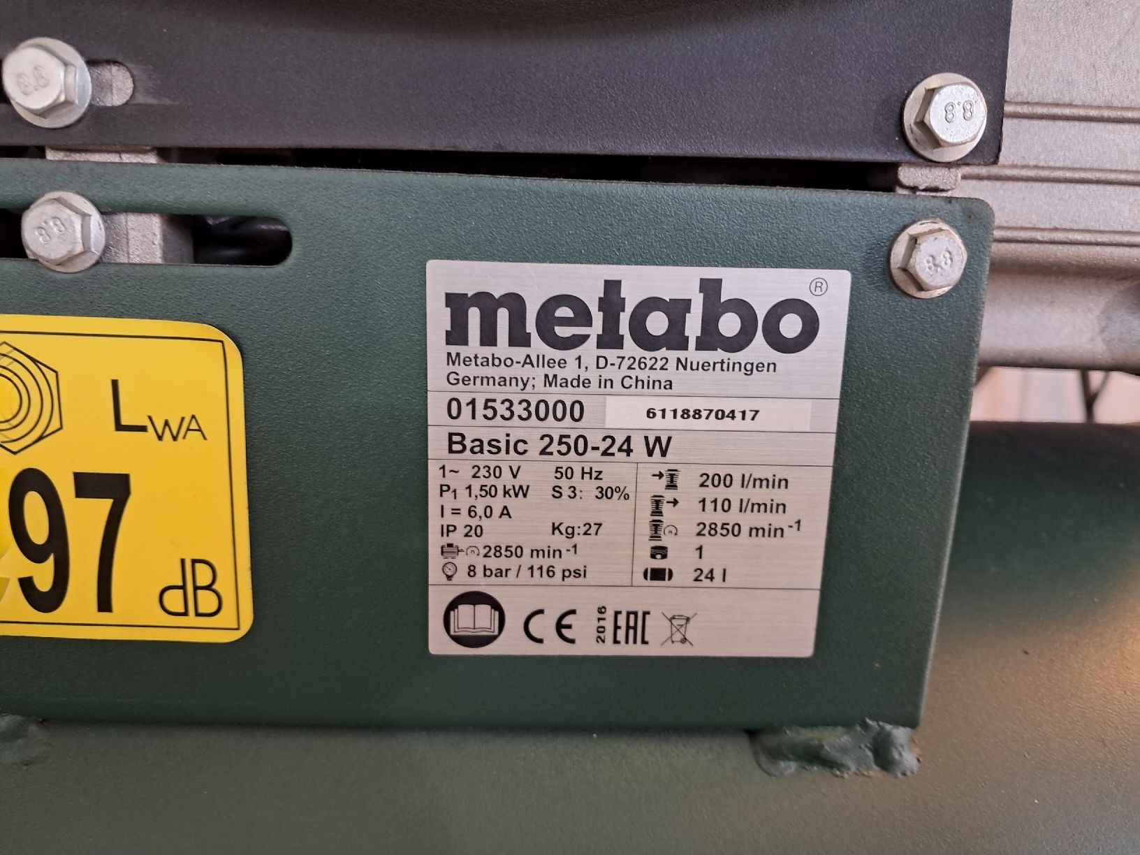 Metabo Kompressoren: Metabo kompressor 250-24w – Gebraucht aus Wilihof von raidenlancelot02 3