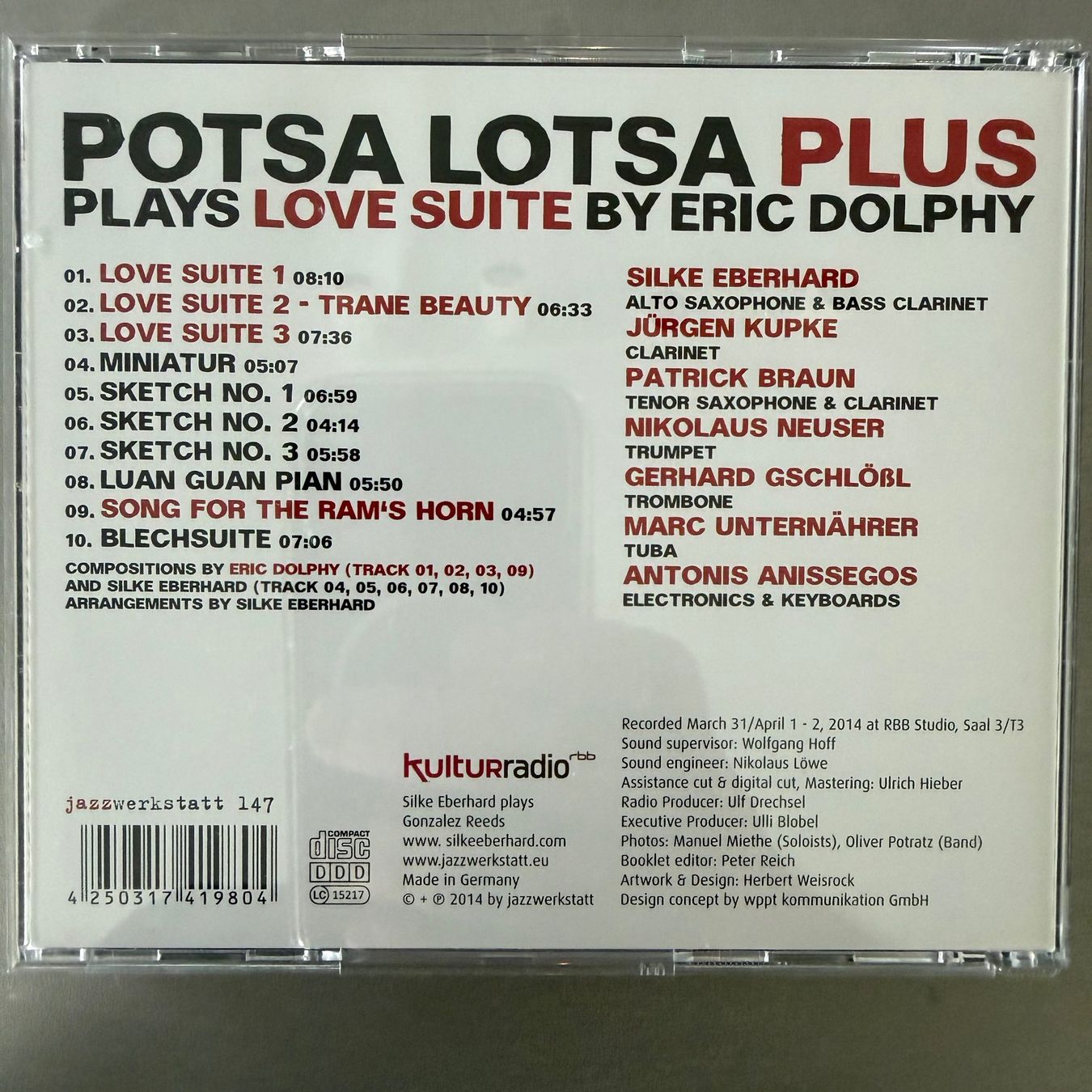 CD: Potsa Lotsa Plus Love Suite by Eric Dolphy (CD) Unternährer – Usato da Zug venduto da Mirare9 6
