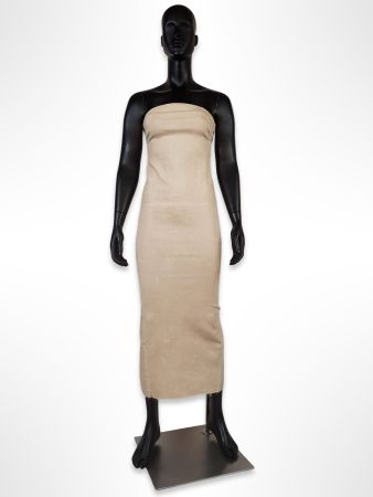 ZARA halterloses Jeans-Kleid beige Gr. M