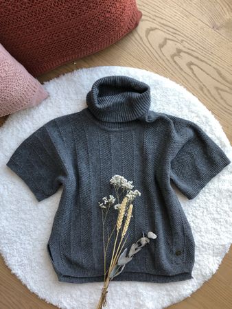 POMP DE LUX Pullover Kurzarm, Gr. 122/128 Rollkragen,