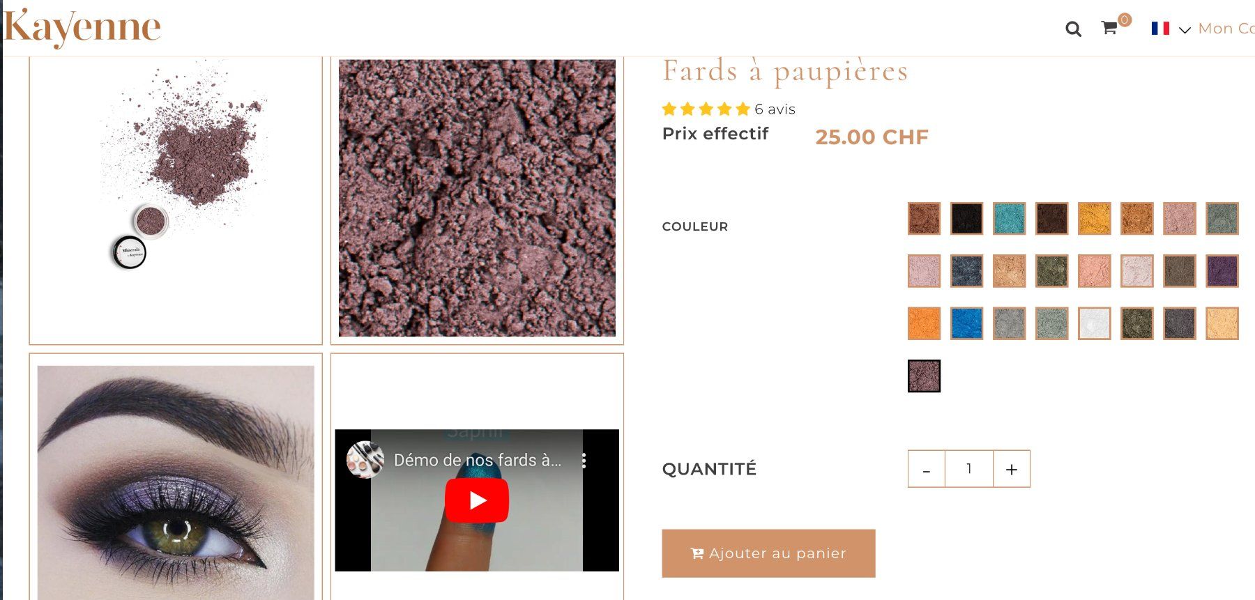 Make-up: Fards à paupières vegan naturels – peu utilisés – Gebraucht aus Lausanne von indoarena 3