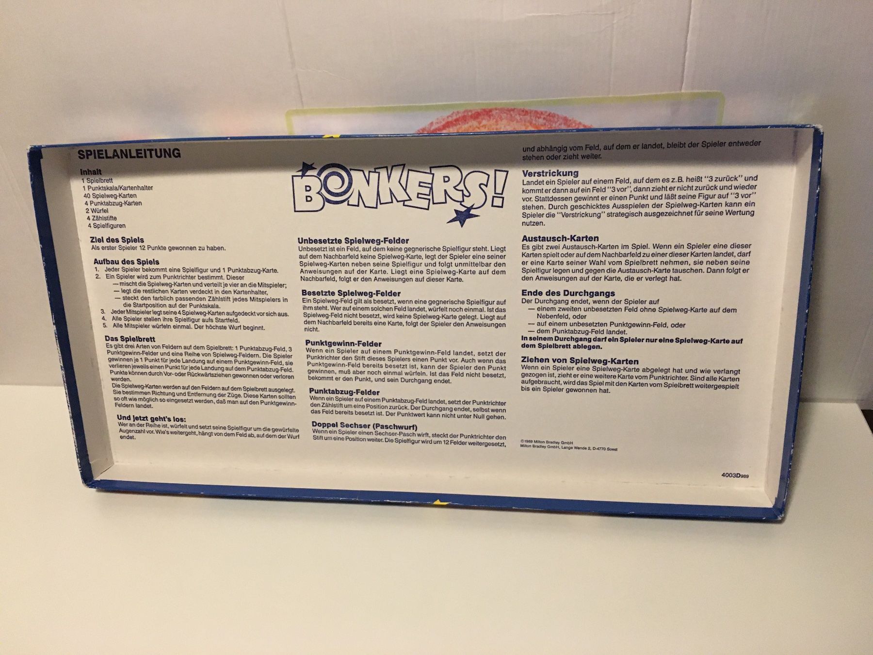 Giochi: BONKERS! - MB Spiele - 1989 – Usato da Andwil SG venduto da Rainboli 8