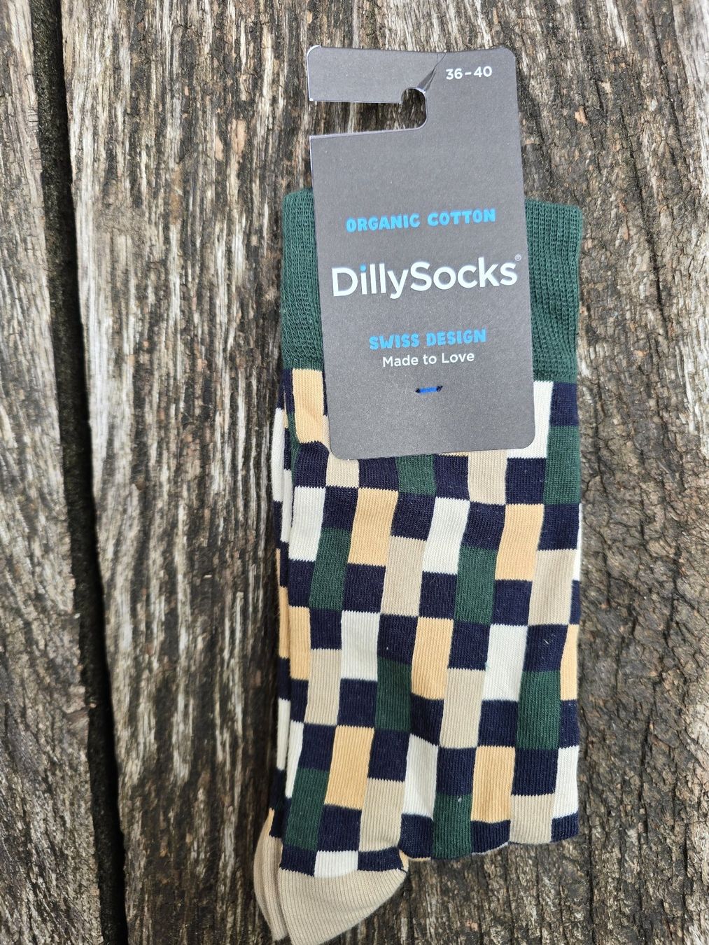 Calze: DillySocks Retro Grid, Grösse 36-40, Neu, Originalverpackt – Nuovo e nell'imballaggio originale da Romanshorn venduto da Rachacha