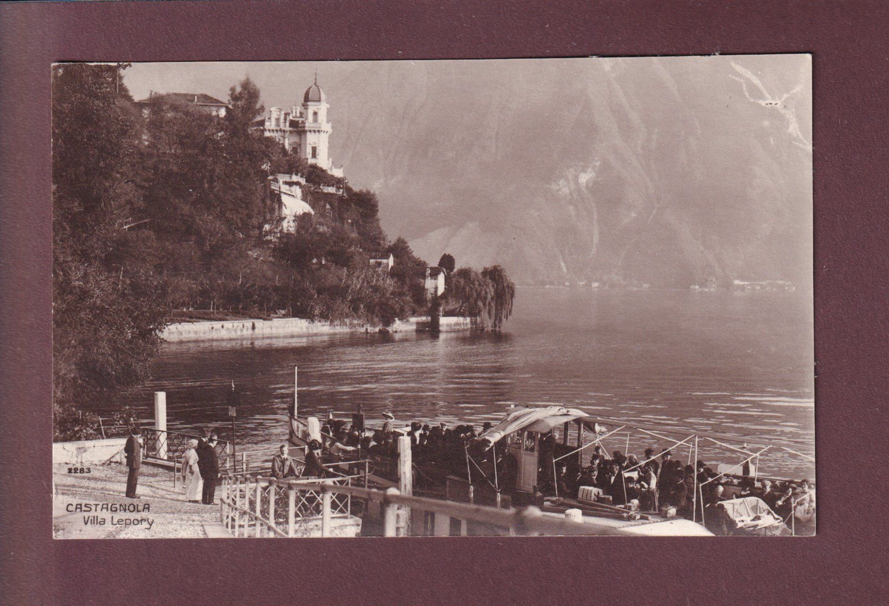 Cartoline postali: CASTAGNOLA - Villa Lepory - Nave – Usato da Pully venduto da nicecards