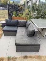 Garten Loungemöbel Rattanoptik anthrazit 
