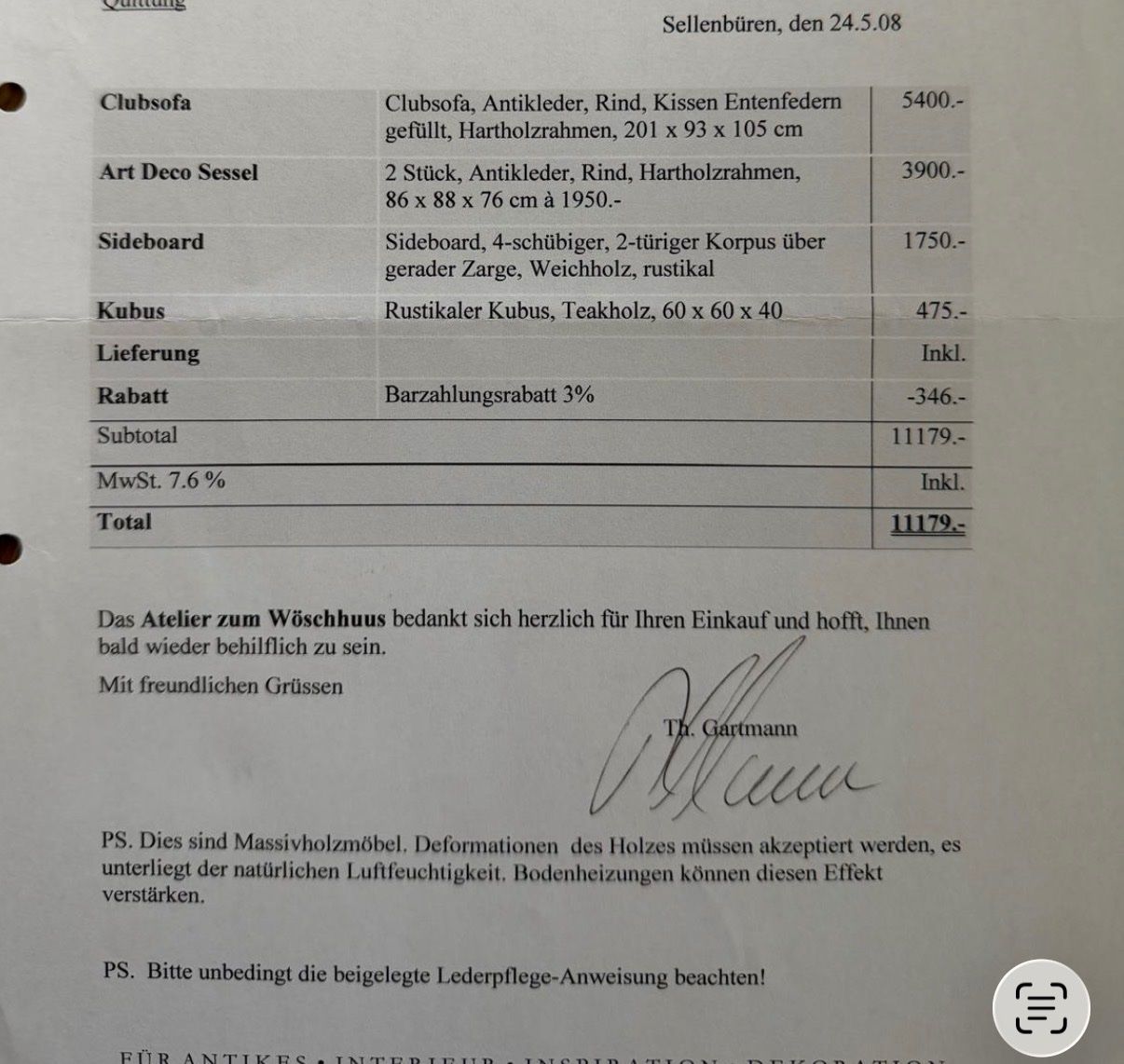Sofas: Ledersofa & zwei Sesseln – Gebraucht aus Ebikon von Gabis 8
