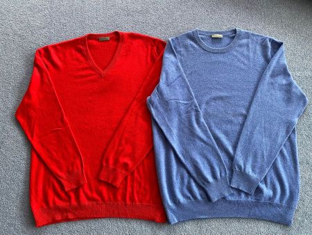 2 Stück Herren-Pullover Grösse XL 100 % Kaschmir Topzustand
