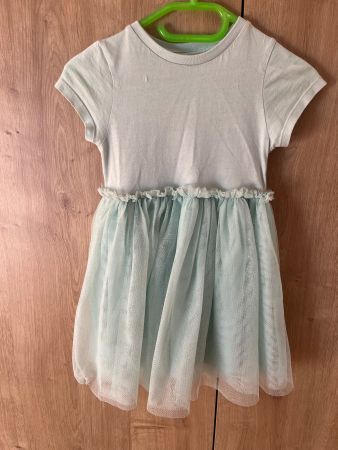 hellgrünes Kleid mit glitzerndem Tutu, Größe 98