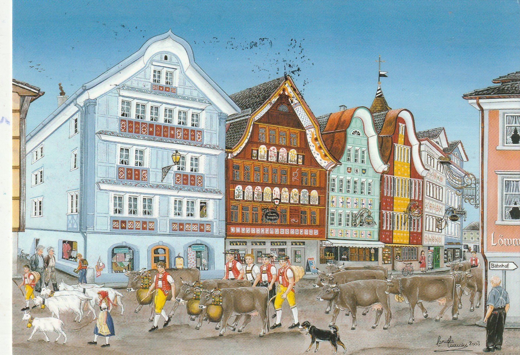 Cartoline postali: Appenzeller Malerei – Usato da Lumbrein venduto da made02