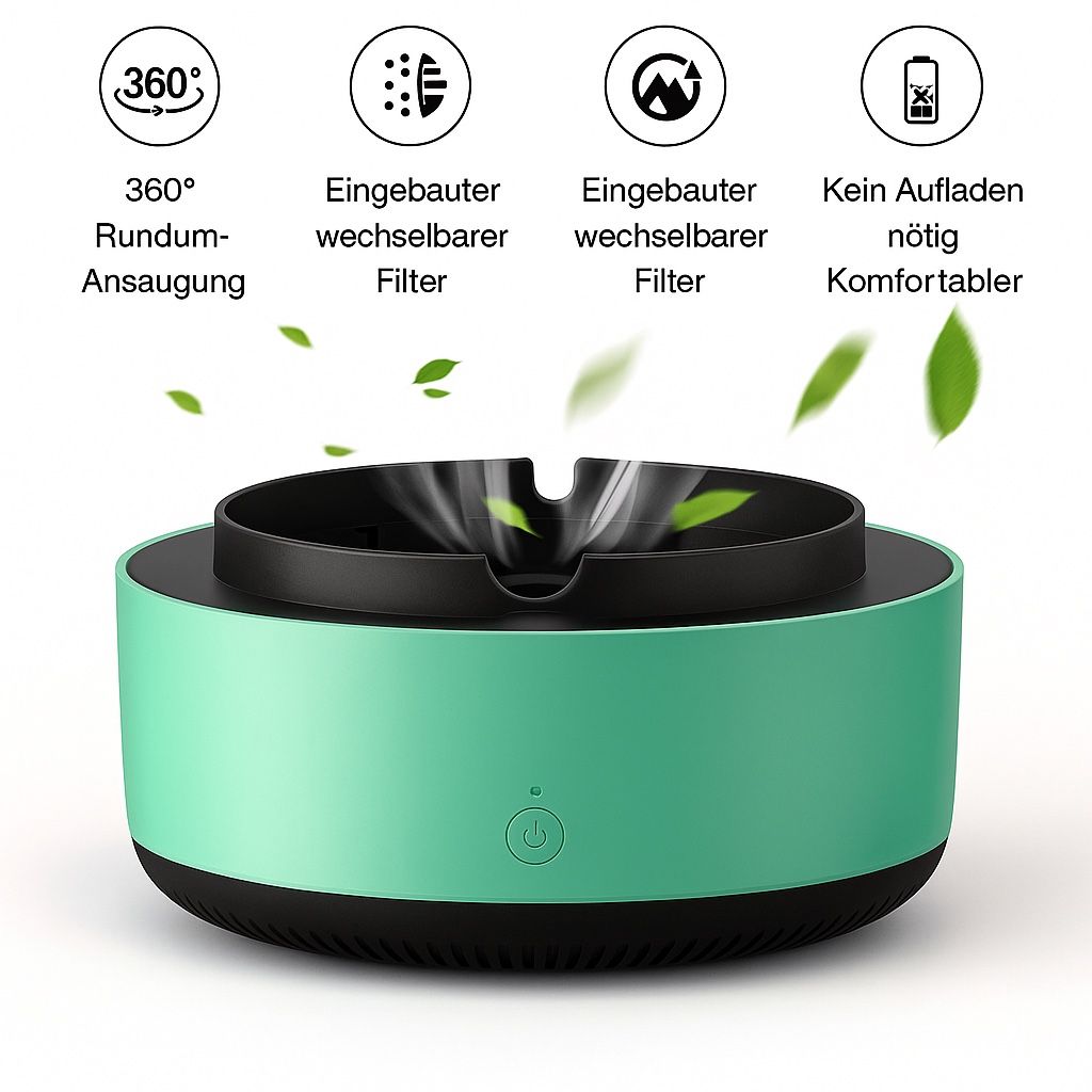 Portacenere: Batteriebetriebener Aschenbecher mit Luftfilter – Nuovo e nell'imballaggio originale da Emmenbrücke venduto da ShopDirect 1