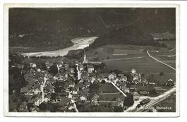 Bonaduz (GR) Dorfpartie  Kirche - Hinterrhein - Flugaufnahme