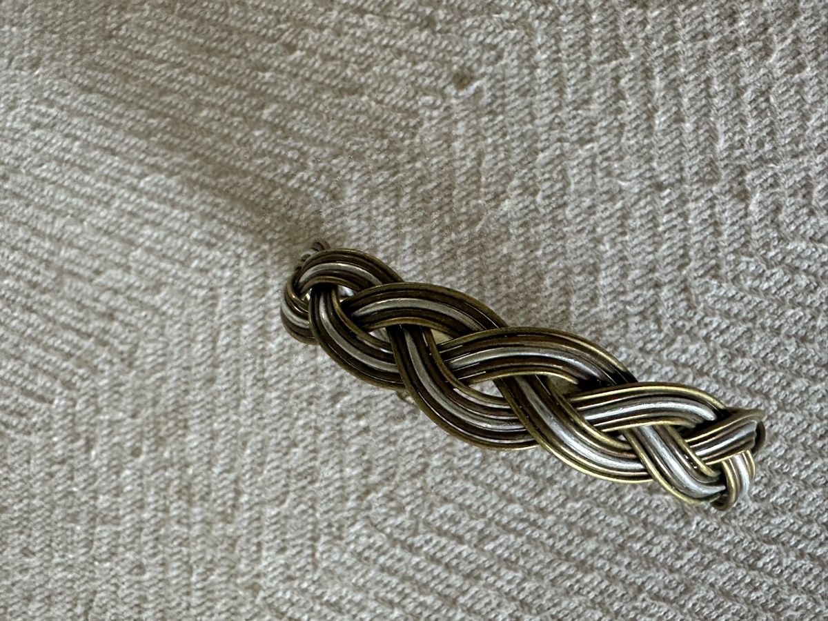 Bracciali & Braccialetti: Silver & Bronze Braided Bracelet - Elegant Spring Style! – Usato da Zürich venduto da car_68nt 2