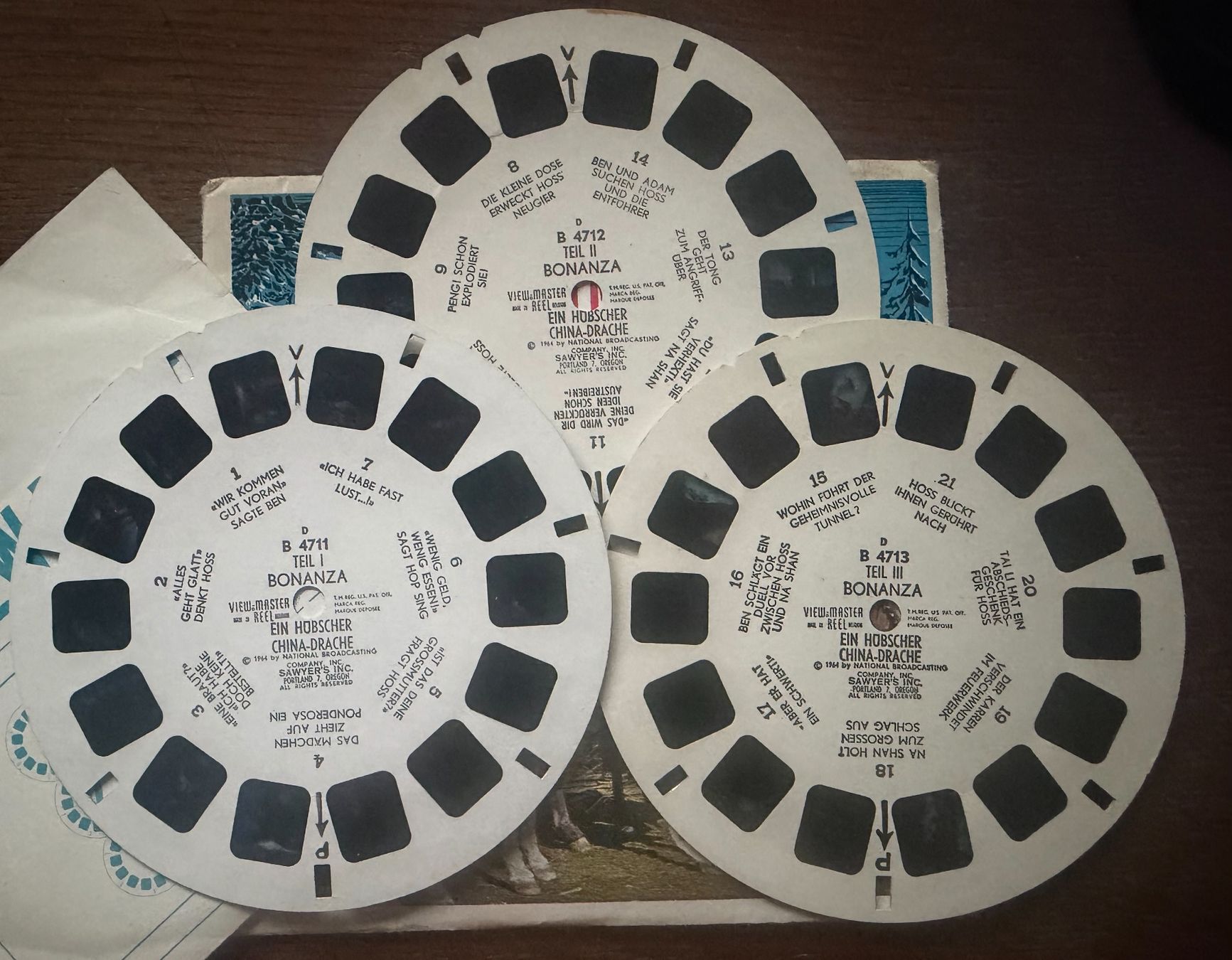 View-master Giocattoli: View-Master 3D: Nr. B 471 BONANZA (3 Scheiben) – Usato da Tegerfelden venduto da siebenmacky 2