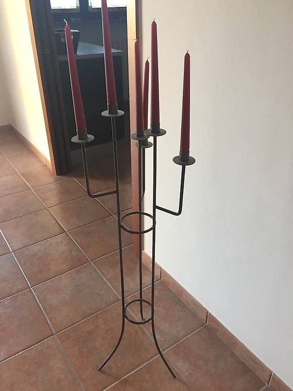 Portacandele: Candelabro ferro battuto – Usato da massagno venduto da sar_8cdn 1