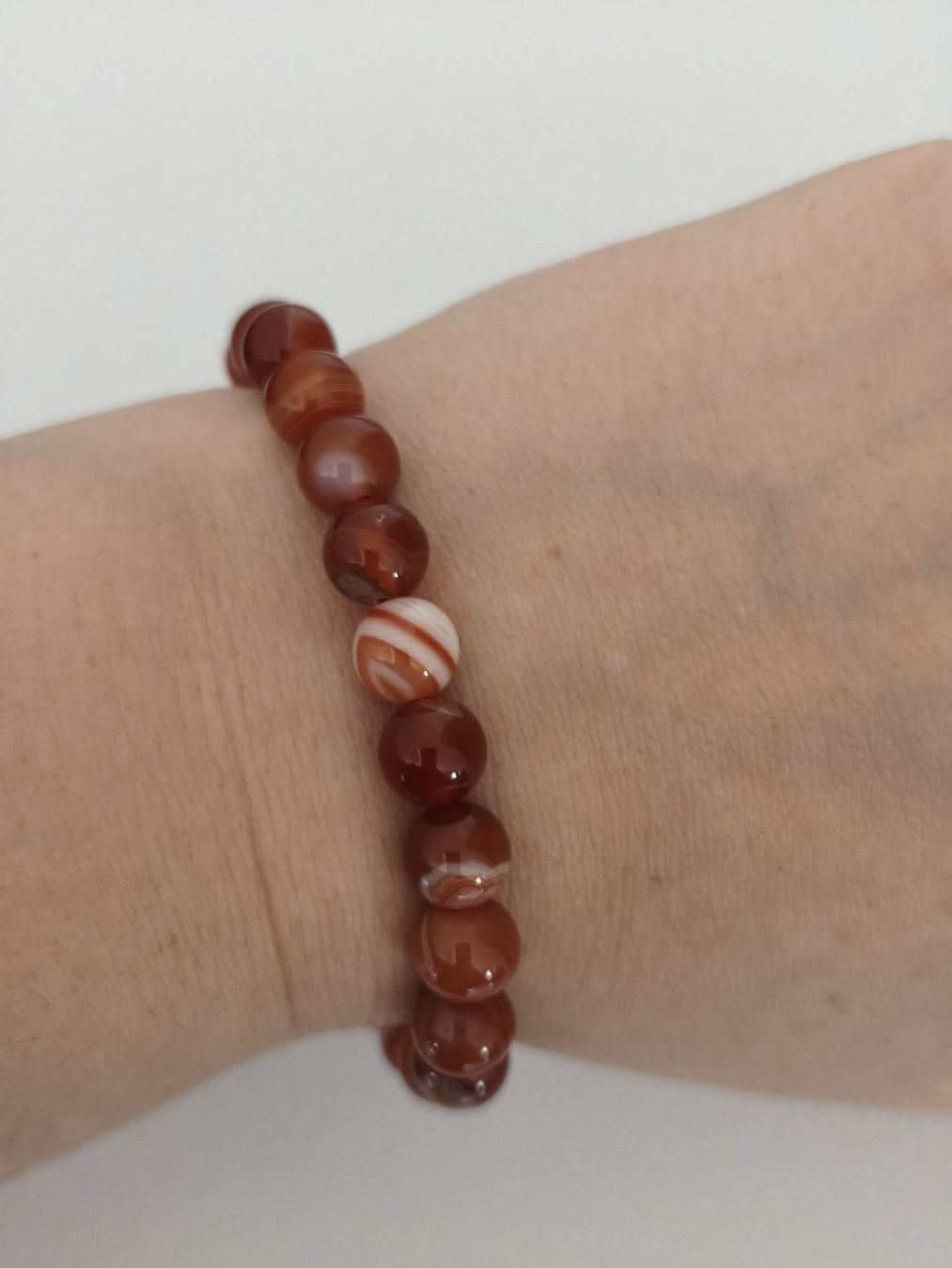 Bracciali & Braccialetti: Karneol Armband (Perlen), Echtstein FEUER – Usato da St. Gallen venduto da GIULESGG 1
