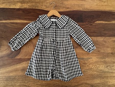 🌿Zara Kleid, Grösse 98, schwarz-weiss Karomuster, Top!