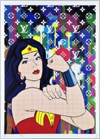 Death NYC Ltd Ed Pop Art Druck " Vuitton Roy Wonder Woman