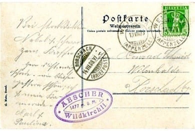 Cartoline postali: Wildkirchli – Usato da Ottikon b.Kemptth. venduto da Neptun1974 1